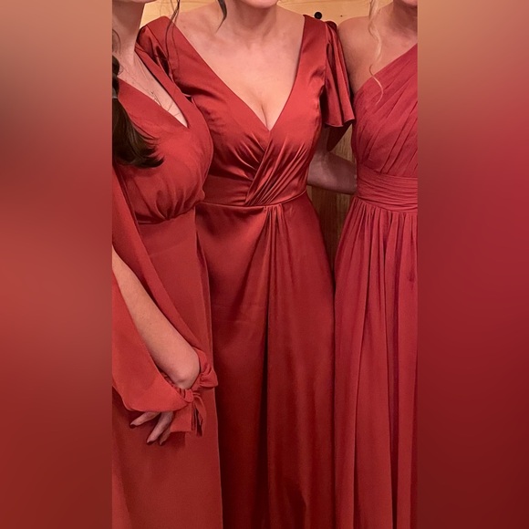 Azazie Rust Prom Dress - Picture 5 of 6